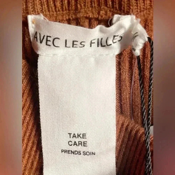 NWT Avec Les Filles “Elise” rib flared sweater bootcut pants M - Picture 4 of 6